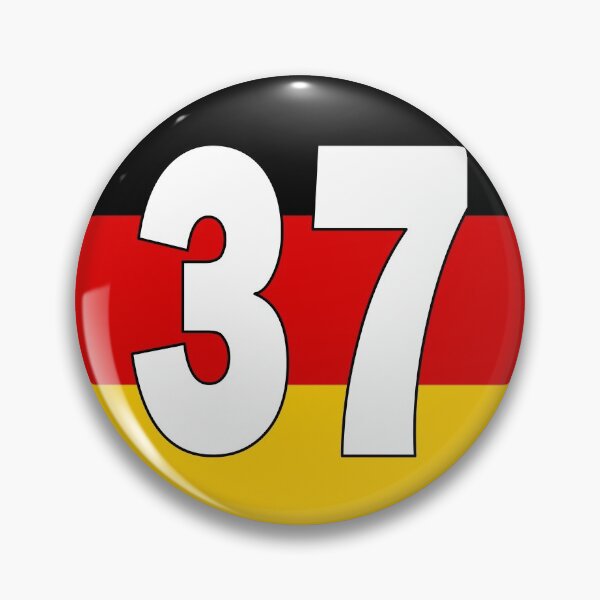 Item preview, Number 37 with Germany flag on the background designed and sold by AllShirts21.
