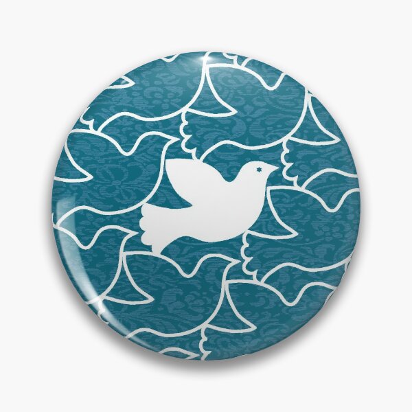 Item preview, Jewish White Dove Blue Pattern  designed and sold by Boaz Kimelman.