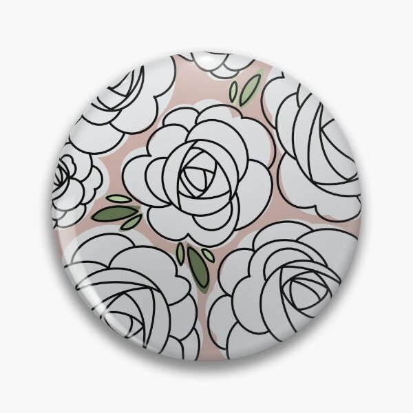 Item preview, Modern White Iceberg Roses - Pink background designed and sold by linesbymichelle.