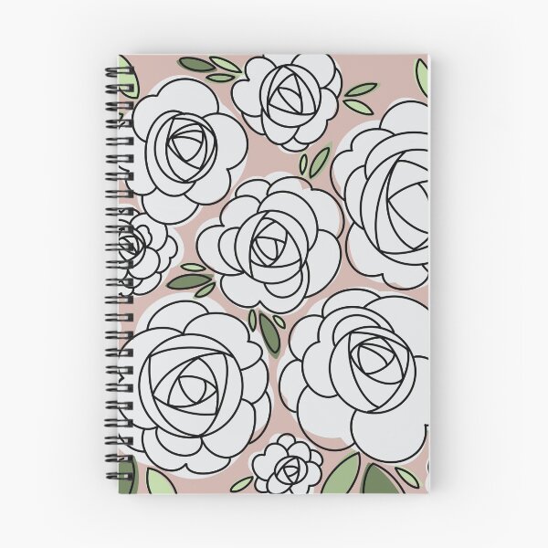 Item preview, Modern White Iceberg Roses - Pink background designed and sold by linesbymichelle.