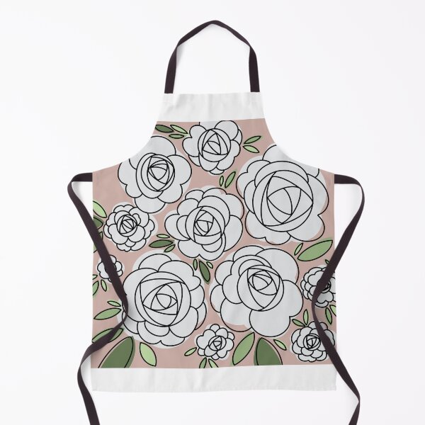 Item preview, Modern White Iceberg Roses - Pink background designed and sold by linesbymichelle.