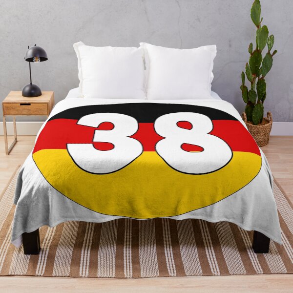 Item preview, Number 38 with Germany flag on the background designed and sold by AllShirts21.