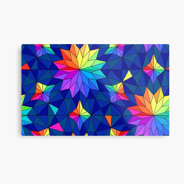Rainbow Kaleidoscope Metal Print