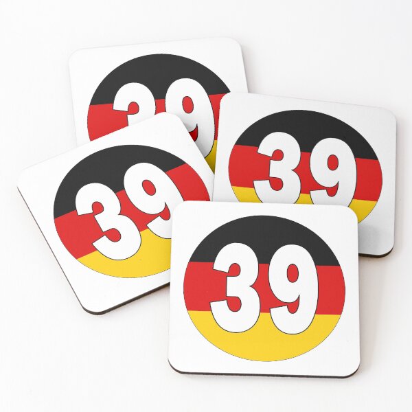 Item preview, Number 39 with Germany flag on the background designed and sold by AllShirts21.