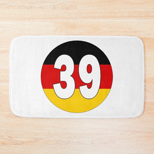 Item preview, Number 39 with Germany flag on the background designed and sold by AllShirts21.