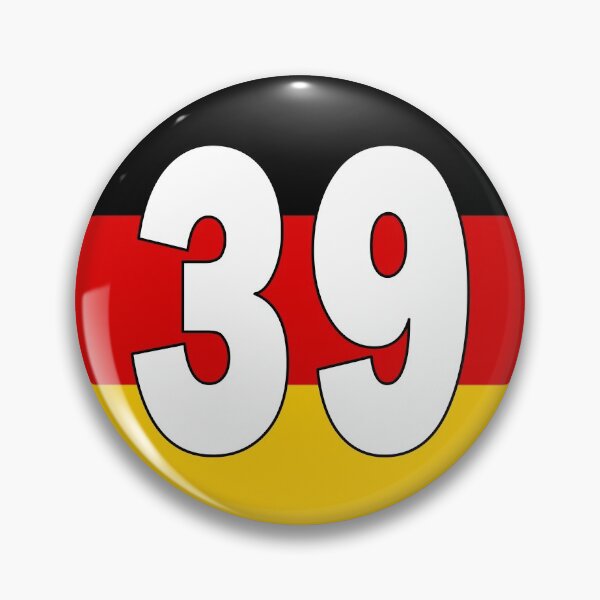 Item preview, Number 39 with Germany flag on the background designed and sold by AllShirts21.