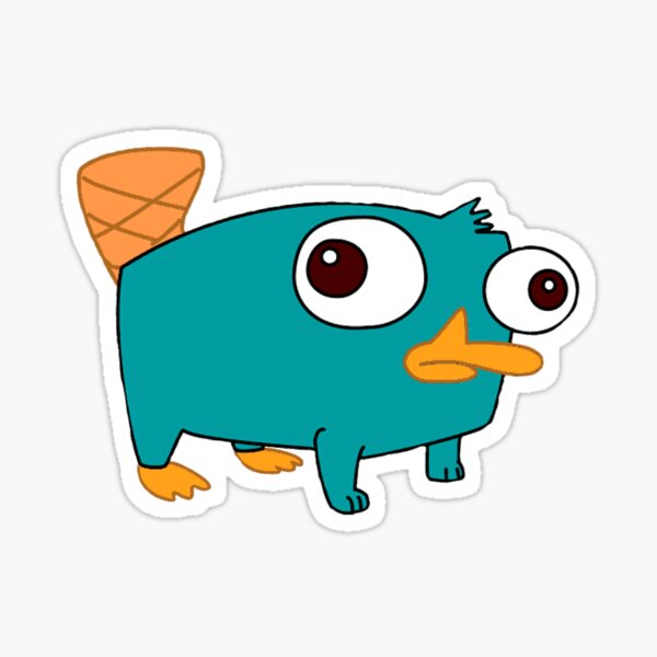 Perry The Platypus Baby From Phineas And Ferb Sticker By Carolinanolan Redbubble