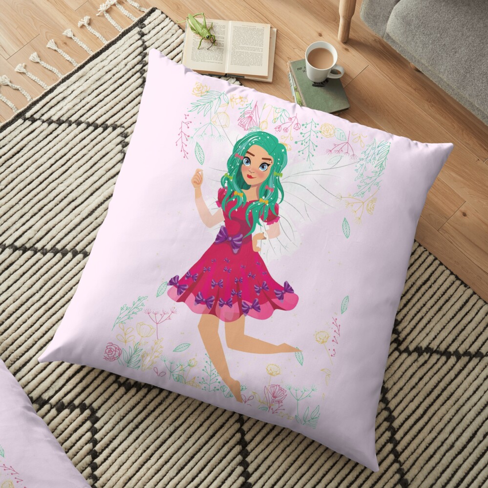 Ruby The Ribbon Fairy At Play™ Floor Pillow