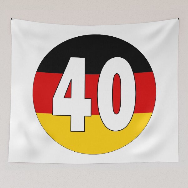 Item preview, Number 40 with Germany flag on the background designed and sold by AllShirts21.