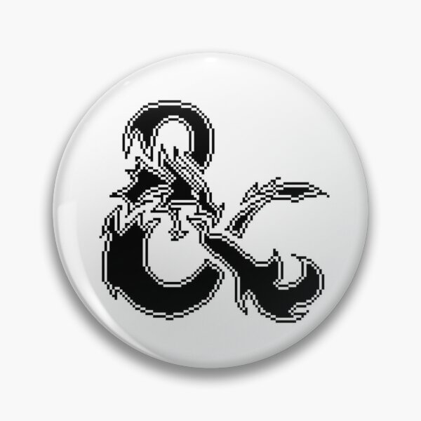 Item preview, 8-bit D&D dragon ampersand - white designed and sold by -phobox-.