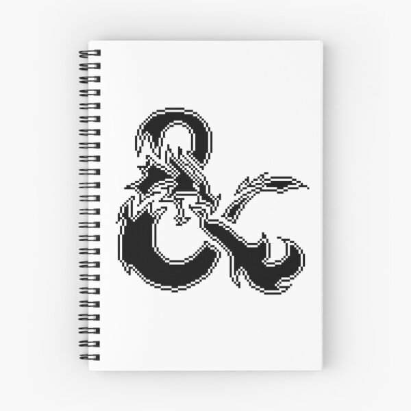 Item preview, 8-bit D&D dragon ampersand - white designed and sold by -phobox-.