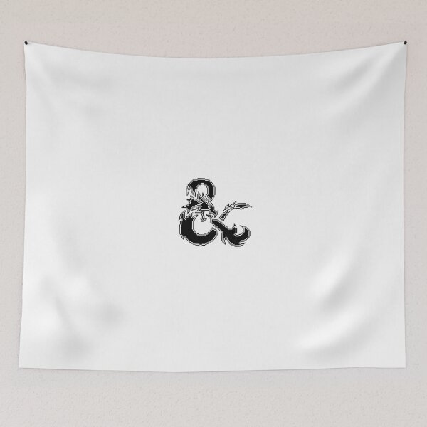 Item preview, 8-bit D&D dragon ampersand - white designed and sold by -phobox-.