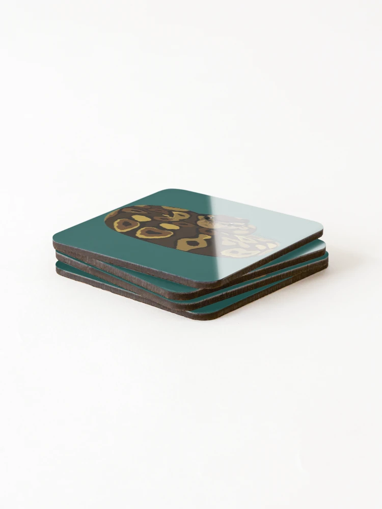 Thumbnail 4 of 5, Coasters (Set of 4), Royal Python(Python regius) designed and sold by Alawstrations.