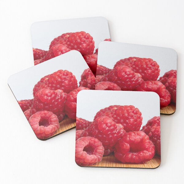 Item preview, Panorama photo of fresh red raspberry fruits designed and sold by krisgreenwood.
