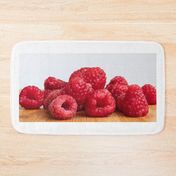 Item preview, Panorama photo of fresh red raspberry fruits designed and sold by krisgreenwood.