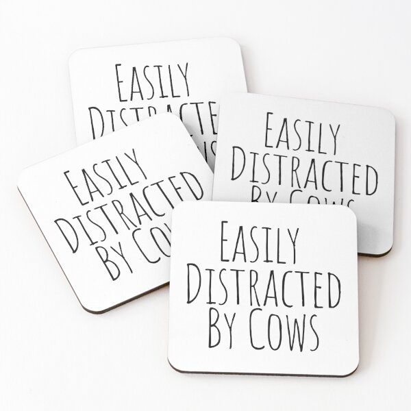 Item preview, Easily Distracted by Cows designed and sold by The Little Wood Cottage.