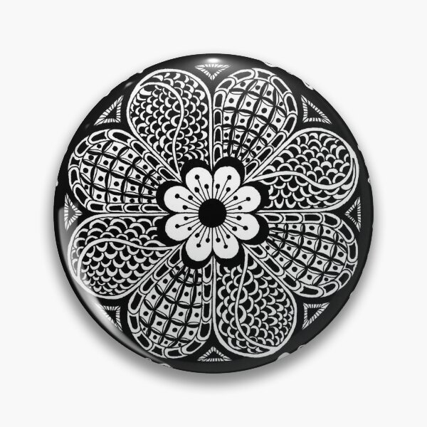 Item preview, Zentangle Inspired Art Flower designed and sold by REApparelCo.