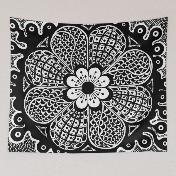 Item preview, Zentangle Inspired Art Flower designed and sold by REApparelCo.