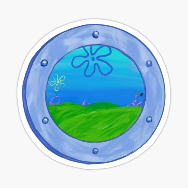 Vista previa del artículo con la obra «Ventana de Bob Esponja», diseñado y vendido por kbaumann.