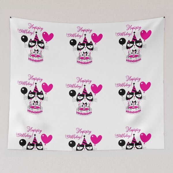 Item preview, Cool cat for the birthday, greetings and funny illustration designed and sold by Tanor.