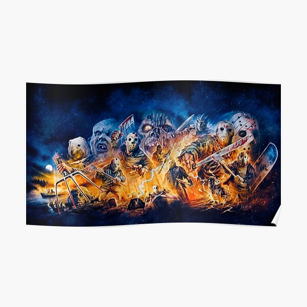 Friday the 13th collection art Jason Voorhees horror Poster