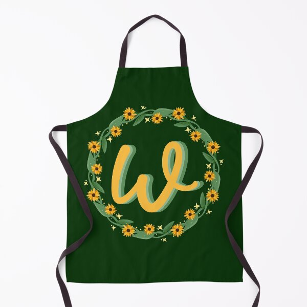 Item preview, W Monogram Sunflower Wreath designed and sold by lulubeeart.