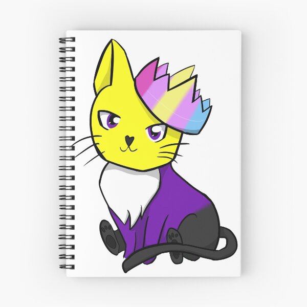 Item preview, Non-Binary Aporagender Pride Cat designed and sold by LunarDoodles.