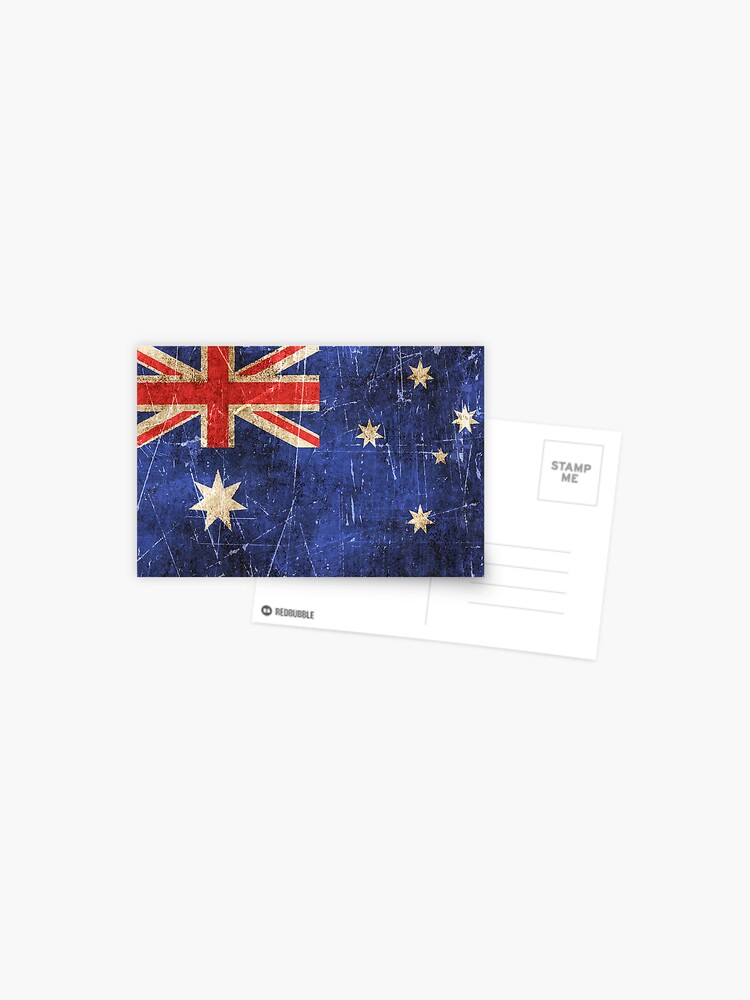 Vintage Scratched Australian Flag" by | Redbubble
