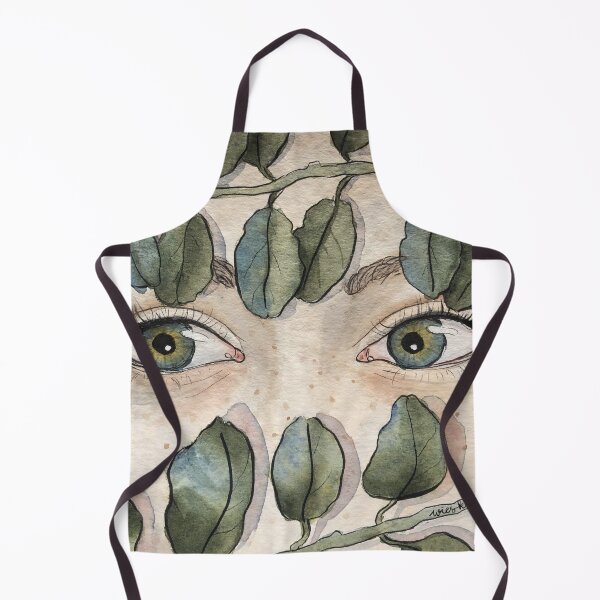 Item preview, Traditional watercolor illustration eyes and leaves designed and sold by Wieskunde.