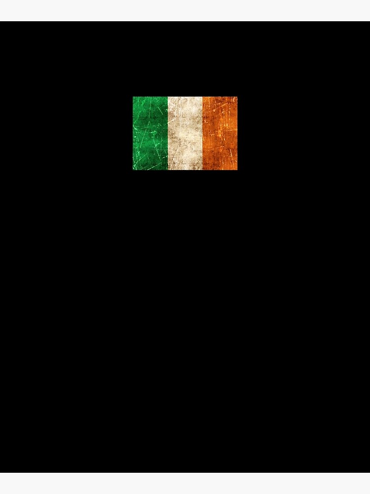 Vintage Aged and Scratched Irish Flag by JeffBartels
