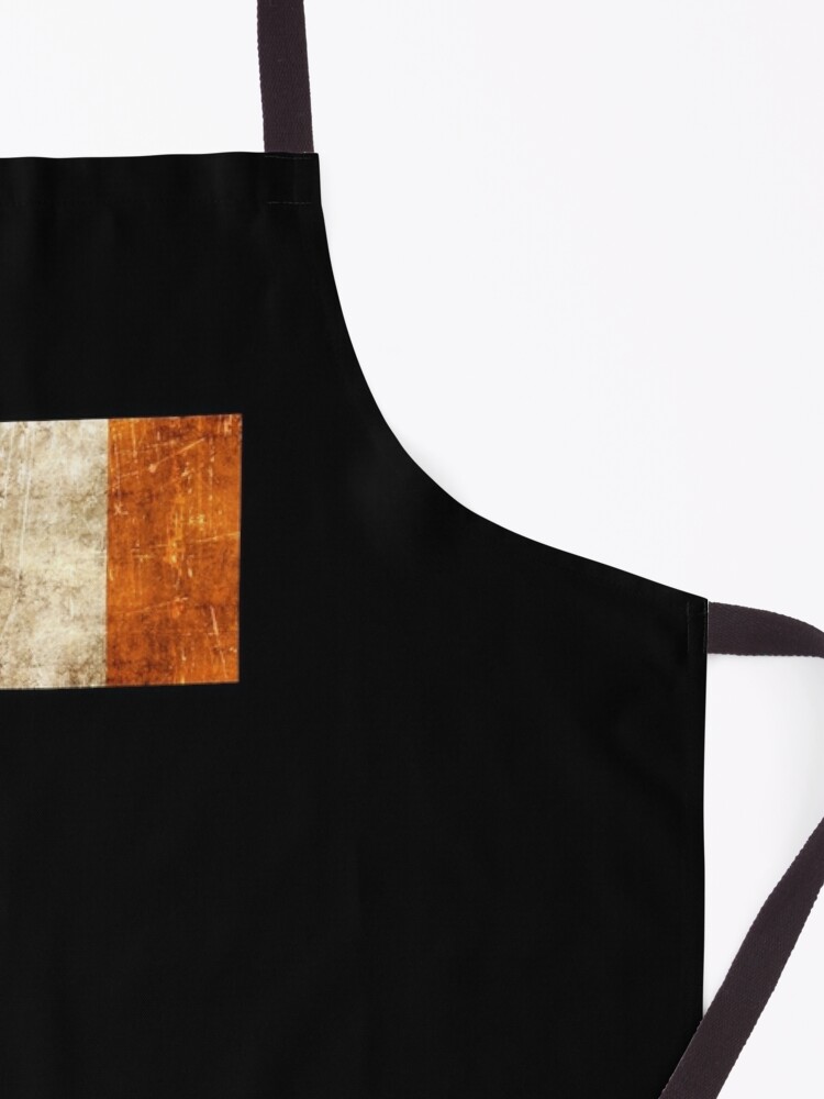 Alternate view of Vintage Aged and Scratched Irish Flag Apron