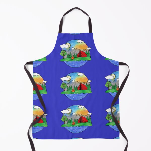 Item preview, Camping with tent designed and sold by NeedlingGod.