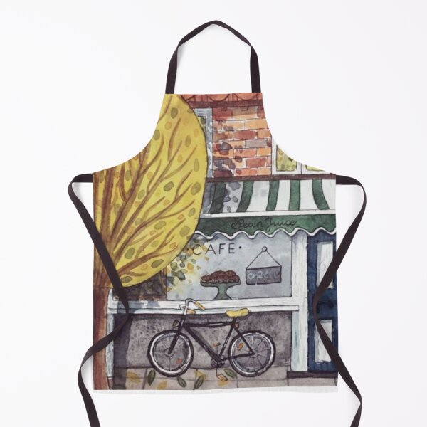 Item preview, Traditional watercolor cafe shop illustration designed and sold by Wieskunde.