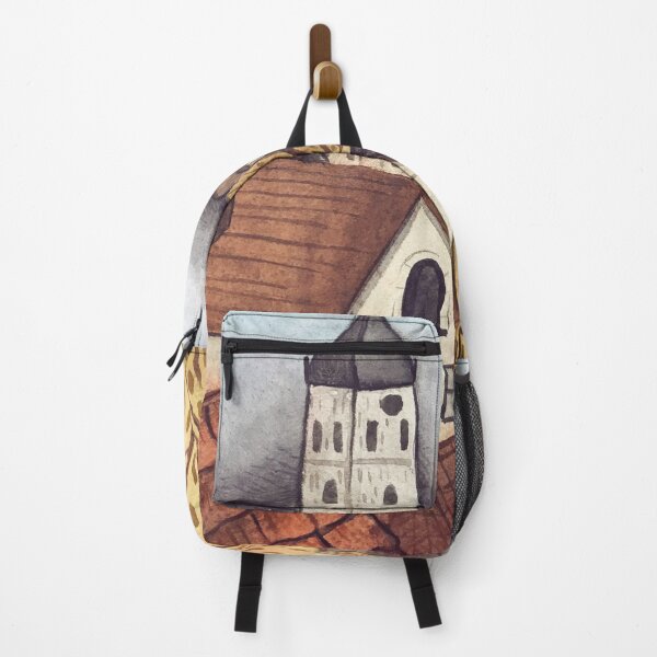 Item preview, traditional watercolor landscape town illustration designed and sold by Wieskunde.