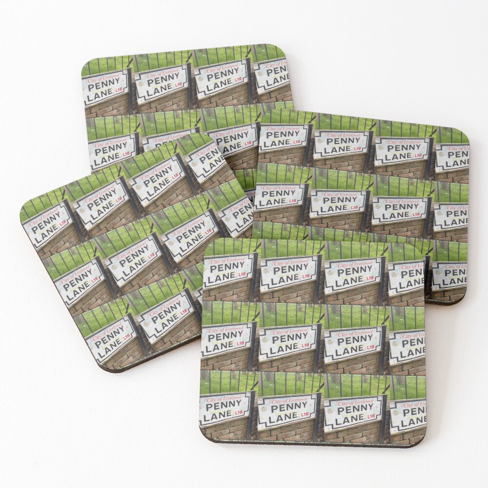 Penny lane sticker, Penny mask, Penny lane socks, Penny greeting card Coasters (Set of 4)