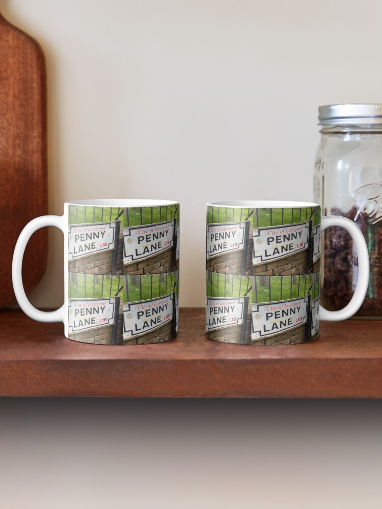 Alternate view of Penny lane sticker, Penny mask, Penny lane socks, Penny greeting card Mug