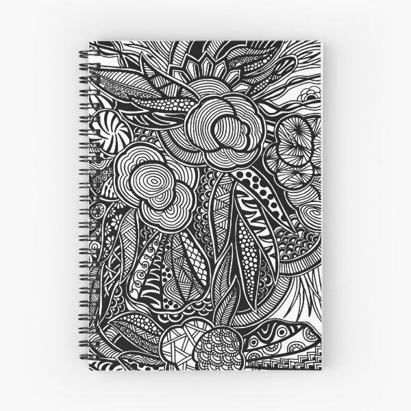 Artikelvorschau, Gardens #7 Black and White Doodle Art entworfen und verkauft von hellomartywoods.