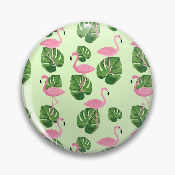 Item preview, Pink flamingo pattern Funny tropical floral pattern print  designed and sold by UniqueMw.