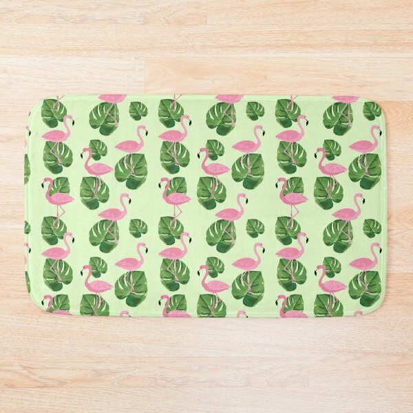 Item preview, Pink flamingo pattern Funny tropical floral pattern print  designed and sold by UniqueMw.