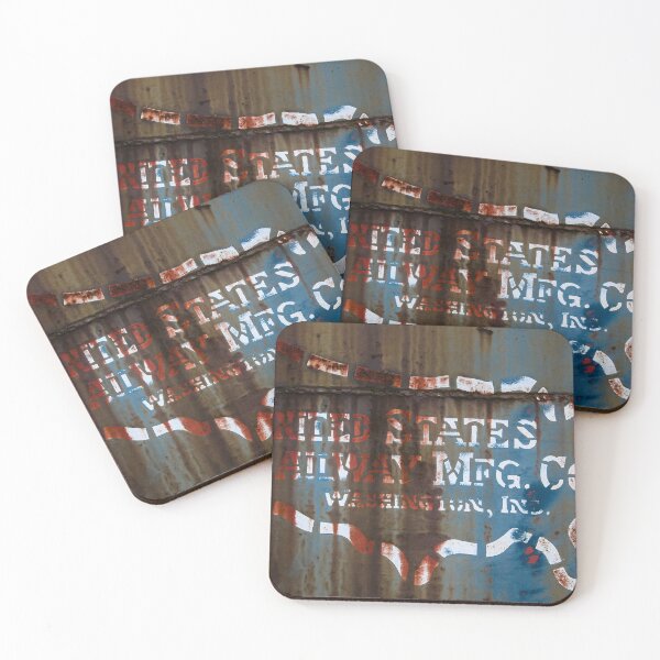Item preview, United States Railway Map Logo on Rusted Train designed and sold by GhostbirdStudio.