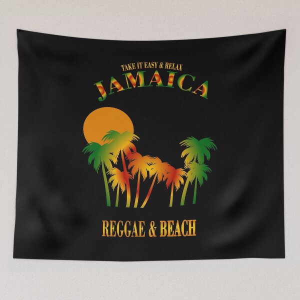 Item preview, Jamaica Reggae & Beach palm trees  designed and sold by Type-Design.
