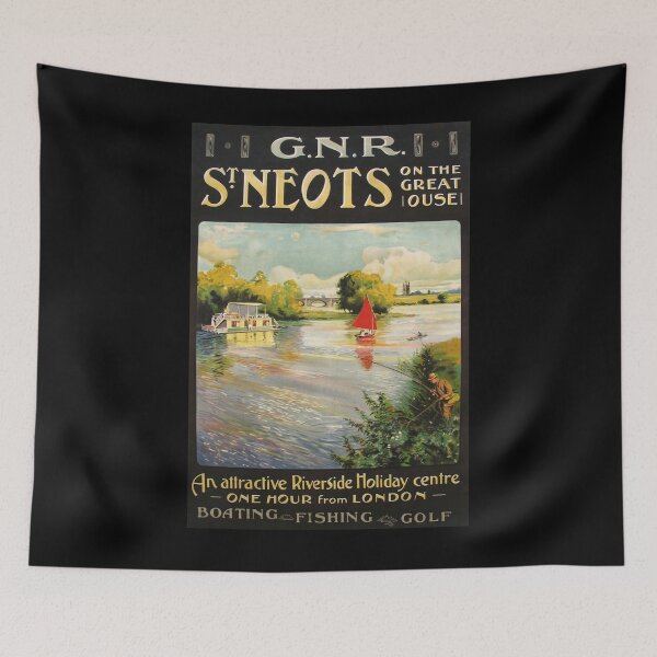 Item preview, Railway Poster St Neots designed and sold by stickart-marek.