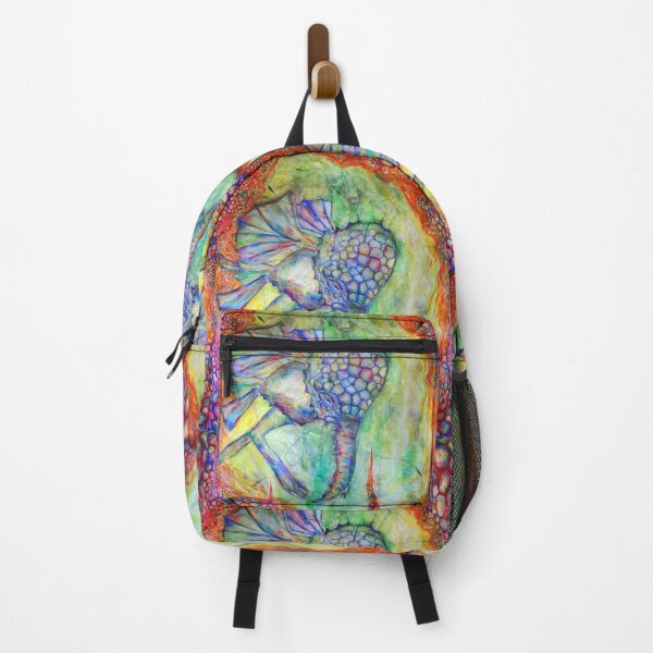 Item preview, Elephants and insects are remembered flying through its colorful iridescent cave. The picture is painted with a glaze designed and sold by Lillian Berthel.