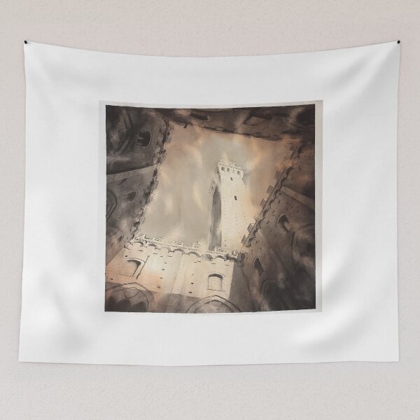 Item preview, Siena, Italy watercolor painting.  designed and sold by rfoxphoto.