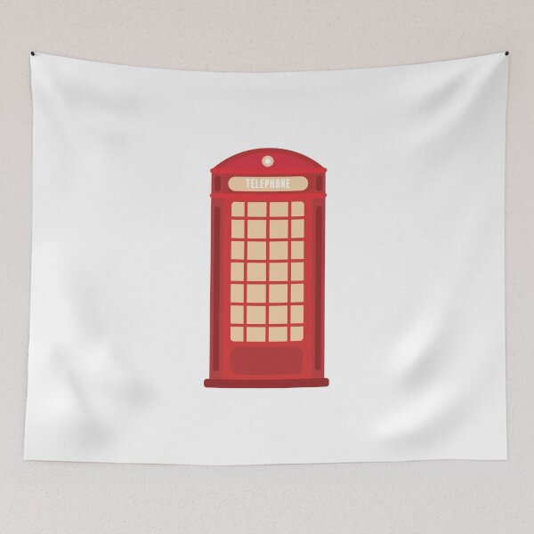 Item preview, Red Telephone Booth - Minimalist | Digital Art designed and sold by foxleylane.