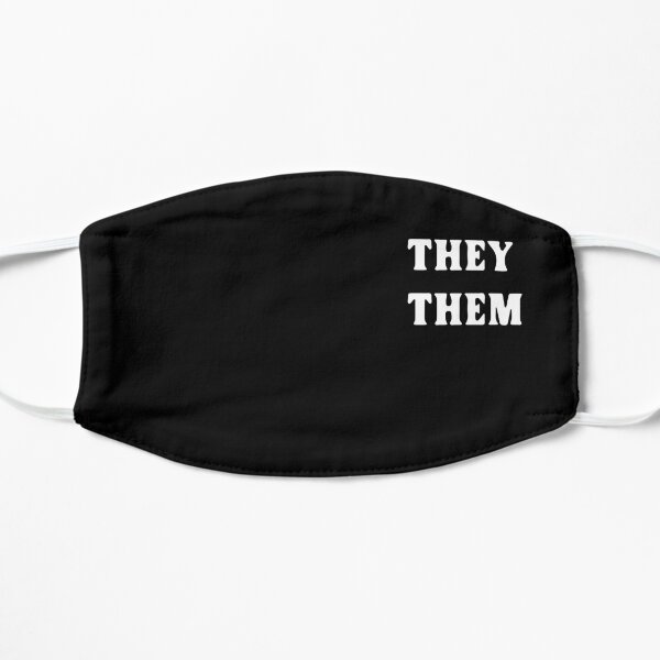 They Them Pronouns Simple Flat Mask