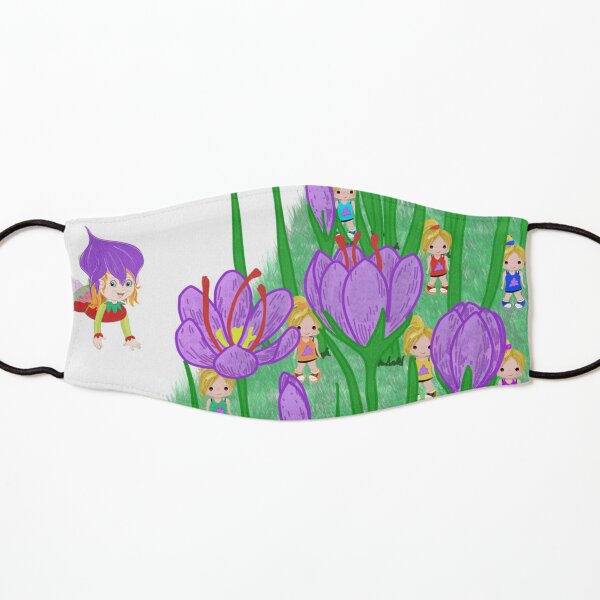 Personajes del cuento 'Iris (o La Flor del Azafrán)' Mascarilla para niños
