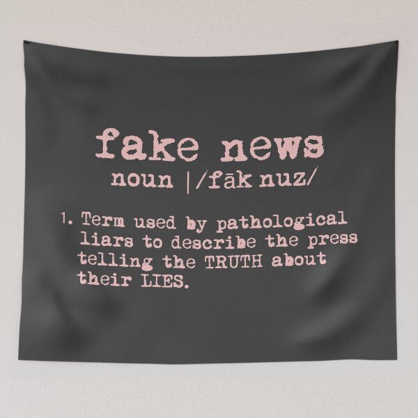 Item preview, fake news definition (dusty pink text) designed and sold by Thelittlelord.
