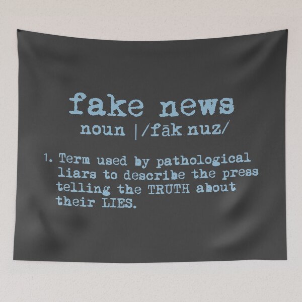 Item preview, fake news definition (blue gray text) designed and sold by Thelittlelord.