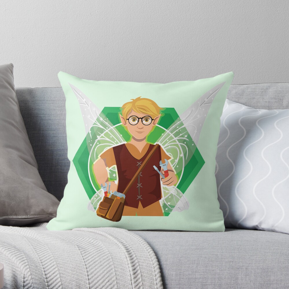 Tommy Tinker-The Tinker Fairy™ Throw Pillow